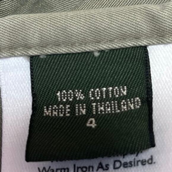 Eddie Bauer Women's Green Khaki Pleated Knee Length A-Line Flared Skirt Size 4 - Picture 5 of 5